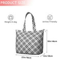 thumbnail image 4 of Black White Plaid Checkered Pattern Travel Tote Bags for Women Carry On,Large Weekender Bags for Women Travel,Multi Functional Duffle Bag for Work,Shopping,Sports, 4 of 5