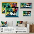 thumbnail image 4 of DESIGN ART Designart "Vibrant Palm Trees I" Modern Landscape Beach Wall Decor 20 in. wide x 12 in. high, 4 of 5