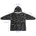 thumbnail image 7 of Math Equations Trigonometry Black Pattern Blanket Hoodies for Kids 6-13YR Oversize Wearable Blanket Hoodies for Boys Girls Teens, 7 of 7