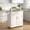 White + Silver, variant on MORPAZX Kitchen Island Cart with Adjustable Shelves, Towel Rack, Rubber Wood Top, White