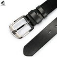 thumbnail image 5 of PULLIMORE Womens Mens Leather Belts Casual Dress Jeans Waistband Waist Strap (Black), 5 of 8