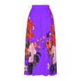thumbnail image 4 of Njagoc3 Womens High-Waisted Vibrant Floral Print Midi Skirt for Wedding Guests & Formal Parties, 4 of 5