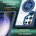 thumbnail image 3 of Decase Clear Case for Samsung Galaxy S23 Ultra,Military Grade Shockproof Case with Ring Kickstand [Support Wireless Charging] Mag-Safe Magnetic Phone Cover for Galaxy S23 Ultra,Darkblue, 3 of 8