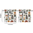thumbnail image 4 of Mushroom (11) Kitchen Curtains - Vintage Tier Curtains for Bathroom Living RV Rod Pocket Window Drapes 36 Inch 2 Panels Set 27.5"x24" Window Treatment Tiers, 4 of 4