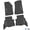 Black w/ Silver Insert, variant on Flextread Floor Mats for 21-24 Jeep Wrangler 4xe - Mopar Licensed Factory Fit - Black w/ Silver Rubicon Insert - 100% Made in USA