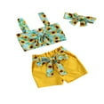 thumbnail image 2 of Baby Girl Tops Pants Summer Pockets Shorts+Waist Band Suit, 2 of 8