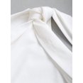 thumbnail image 6 of White Womens One Shoulder Ruched Bodycon Mini Dress With Tie Detail, 6 of 6