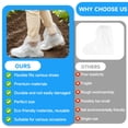 thumbnail image 4 of Cubrezapatos impermeables CNPMBO reutilizables transparentes, 10 pares, 4 of 8