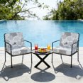 thumbnail image 6 of Outdoor Patio Cushion Covers 4 Pack Gray Starfish Shell Patio Chair Cushion Covers with Ties and Zipper Ocean Coral Waterproof Outdoor Seat Cushion Covers for Patio Furniture 22"x22", 6 of 6