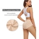 thumbnail image 3 of Ropa interior postparto para mujeres, bragas de algodón de talle alto, cobertura completa, paquete de 5, color beige., 3 of 5