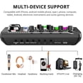 thumbnail image 7 of Facmogu F998 Live Sound Card Audio Mixer, Podcast Audio Interface with DJ Mixer Effects, Voice Changer with Sound Effects for Karaoke Tiktok YouTube Live Streaming Record Gaming, 7 of 7