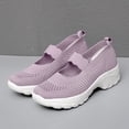thumbnail image 4 of NOKIO Womens Slip-On Walking Shoes Summer Breathable Mesh Shoes Running Shopping Flat Comfort Wedge Platform Loafers Casual Shoes Women's Hollow Out Wedge Sport Shoes, 4 of 7