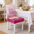 thumbnail image 2 of Housses de Chaise Lapin de Pâques Mignon Décoration de Chaise de Table Festive pour Fêtes de Pâques Repas à la Maison Rassemblements de Vacances Polyester, 2 of 7