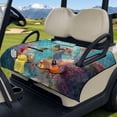 thumbnail image 3 of Whosucclay Turtle Floral Design Golf Cart Blanket, 51.18 x 30.3 inches 4 Pockets Heavy Duty Golf Cart Seat Cushion Cover with All-Weather Protection, 3 of 9