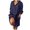 Navy, variant on Herrnalise Women's Loose Double Pocket Long Sleeve Solid Color Cotton Cardigan Dresses S-4XL