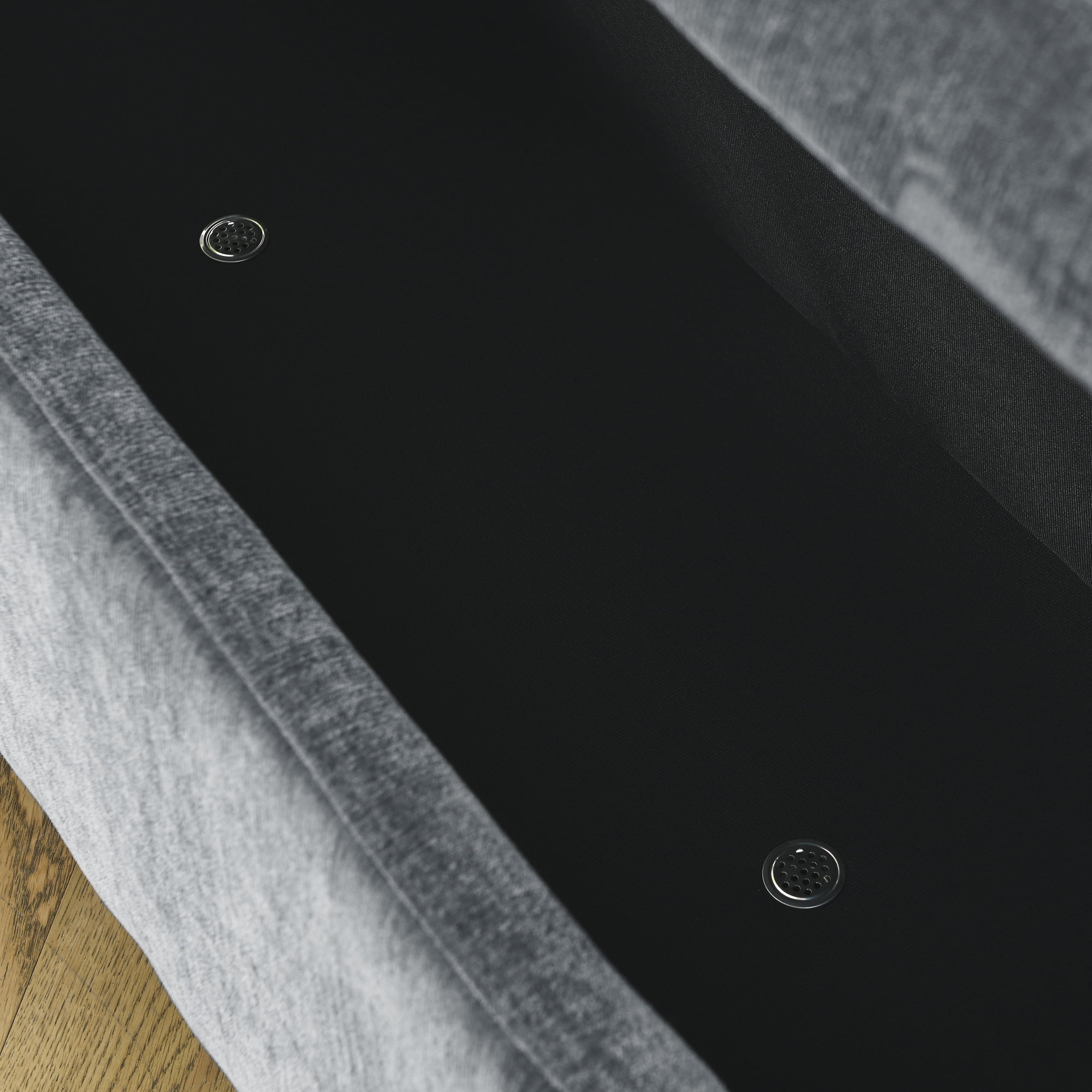 BSHTI Linen Fabric Upholstered Bench with Large Storage Space for the Living Room, Entryway and Bedroom,Dark Gray