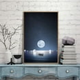thumbnail image 3 of IDEA4WALL Framed Canvas Wall Art for Living Room, Bedroom Moon with Bright Canvas Prints for Modern Home Decoration Ready to Hang, 3 of 4