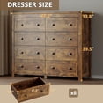 thumbnail image 2 of FANRAL Dresser for Bedroom with 8 Drawers,Wood Metal Handle Closet Storage Cabinet,Wide TV Stand Chests of Drawers,Walnut Dresser, 2 of 7