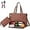 Brown, variant on 2 in 1 Tote Bag Lunch Bag Combo–7 Colors 15.6 Inch Tote Bag with Lunch Compartment, Office & Travel Handbag for Women