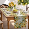 thumbnail image 6 of Placemats Set of 6, Sunflower Place Mats Butterfly Farmhouse Floral Green Leaves Linen Tablemats Placemat Table Decoration for Kitchen Table Dinner Party Home Decor Indoor Outdoor 13x19 Inch, 6 of 9