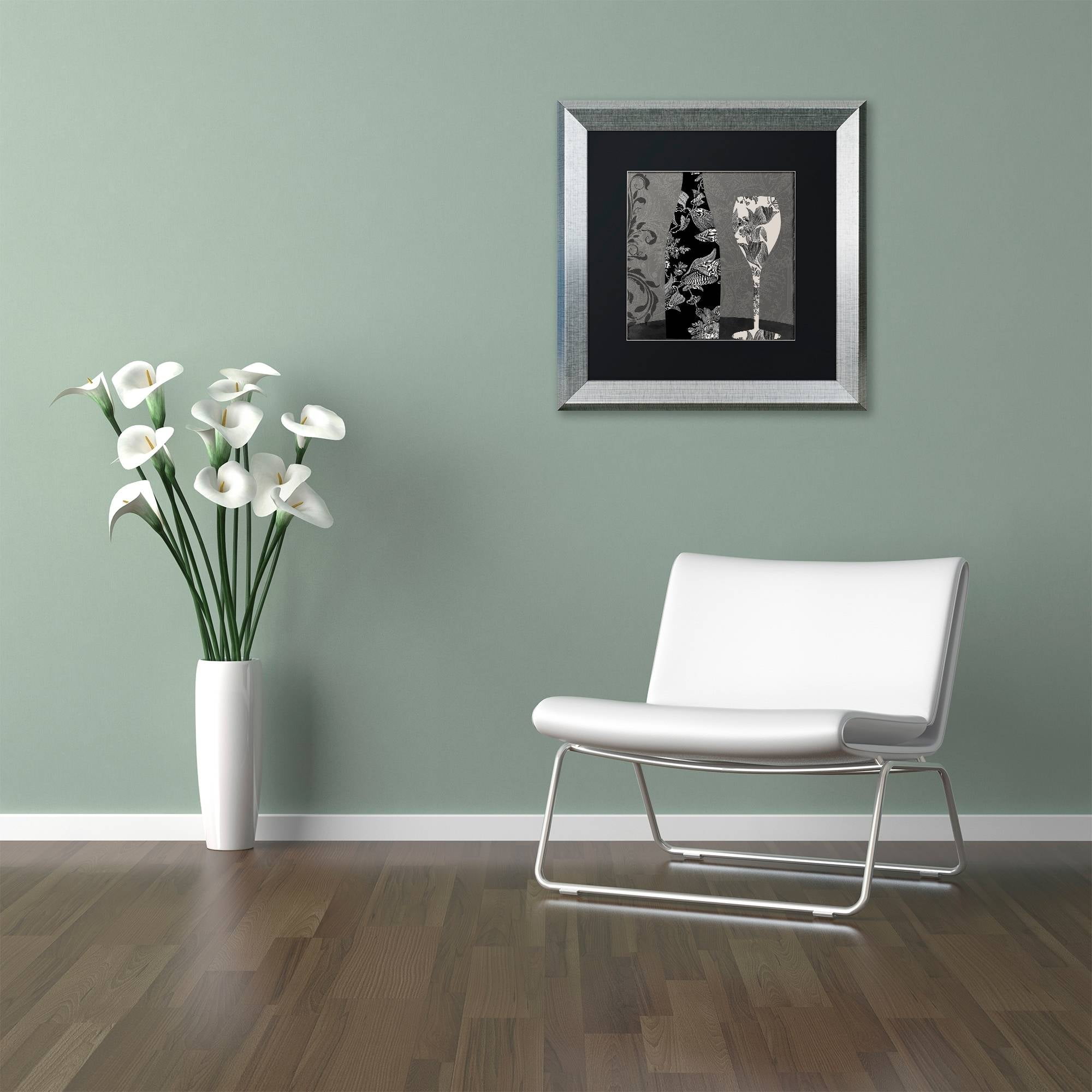 Trademark Fine Art "Vin Elegant II" Canvas Art by Color Bakery Black Matte, Silver Frame