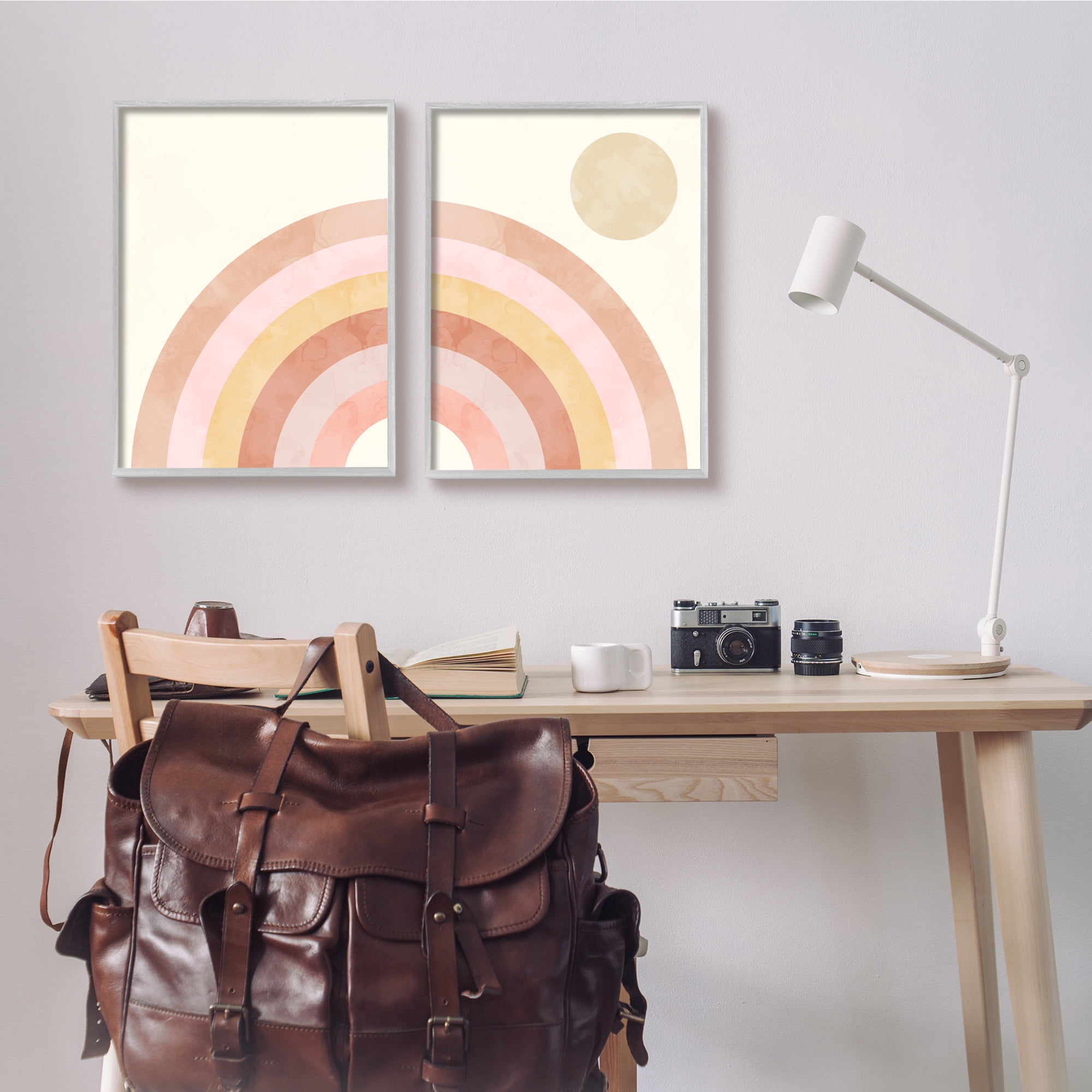 Stupell Indtries Sun Bleached Desert Rainbow Rising Sun Pink Orange,16 x 20,Design by Daphne Polselli