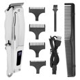 thumbnail image 2 of Hair Grooming Set, Electric Hair Cutting Set Silver LED Display Rechargeable With Guide Comb For Salon, 2 of 8
