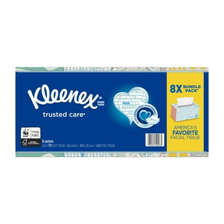 Product of Kleenex Trusted Care Everyday Facial Tissues, 190 ct./8 pk.