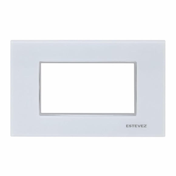 Placa 3 Ventanas Omega Cristal Blanco