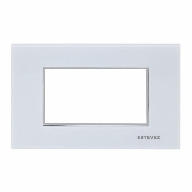 Placa 3 Ventanas Omega Cristal Blanco