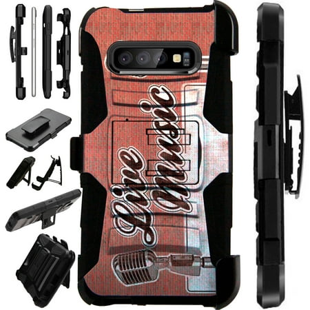 Compatible Samsung Galaxy S10 S 10 5G (2019) Case Armor Hybrid Phone Cover LuxGuard Holster (Live