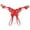Red, variant on Panties for Women,Embroidered Hollow Low Waist Underwear Open Cut Thong with Pearl Massage Detail,Womens Underwear,Red,One Size