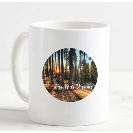 

Coffee Mug Live Your Dreams Trees Pub White Coffee Mug Funny Gifts Cup