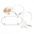 thumbnail image 1 of Bolso Making Kit Handles de fondo Correas de hombro Bolsa de repuesto Hecho a mano Suministros de reparación DIY Craft para principiantes Blanco 5 piezas Advancent AP004440-01, 1 of 7
