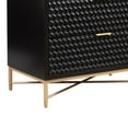 thumbnail image 6 of Benjara Rexi 48 Inch 5 Drawer Tall Dresser Chest, Honeycomb Panels, Black, Gold, 6 of 7