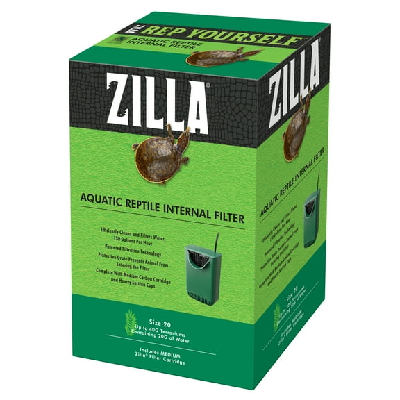Zilla Aquatic Reptile Internal Filter, 20 Gallons