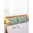thumbnail image 2 of Move Over Green Ruffled Pillowcases Queen, Boho Chic Pillow Cover Set of 2, Washed Microfiber Ruffles Pillow Case, 2 of 5