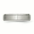 thumbnail image 3 of Stainless Steel Grooved Edge 6mm Brushed and Polished Band, 3 of 11