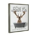 thumbnail image 4 of Stupell Industries Elk in Bathtub Animals & Insects Painting Gray Floater Framed Art Print Wall Art, 17 x 21, 4 of 10
