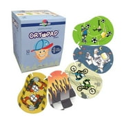 Ortopad Bamboo Eye Patches for Boys, 50/Box, (Racing Flames/Astronaut Pack)
