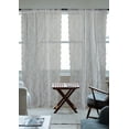 thumbnail image 5 of DII White Flower Blossom Lace Window Curtain Set/2, 50x84", 5 of 5