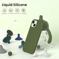 thumbnail image 3 of Compatible with iPhone 15 Plus Case 6.7", Slim Liquid Silicone 3 Layers Full Covered Soft Gel Rubber Cover Protective Phone Case with Anti-Scratch Microfiber Lining-Cedar Green, 3 of 13