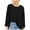 Black-A, variant on Tumotour Pullover Shirts For Women Casual Loose Solid Color Crew Neck Long Sleeve Slim Fit Comfortable Autumn Base Pullover Tops