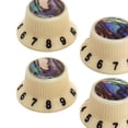 thumbnail image 6 of 4 Pieces Electric Guitar Knobs Speed Control Abalone Hat Cap for Bass Instrument Maintenance Repair, 6 of 9