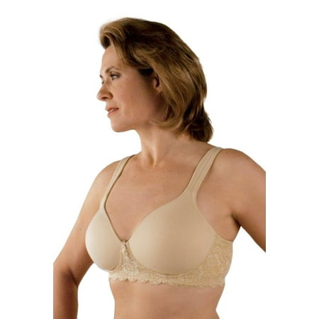 

Classique Post Mastectomy Bra 730 Fashion Seamless/Molded Sensual Bra with Padded Wider Straps - 38C - Nude