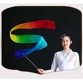 thumbnail image 5 of Woeilo Women 1 Piece Hand Painted Silk Flow Ribbon Streamer with Rods Worship Flags for Dance, 5 of 5