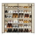 thumbnail image 3 of Ktaxon 6 Tiers 36 Pairs Shoe Rack Shoe Shelf Shoe Storage Cabinet Organizer Space Saving Shoes Tower with Dustproof Cover Closet for Entryway Bedroom Living Room, Free Standing, Multiple Colors, 3 of 12