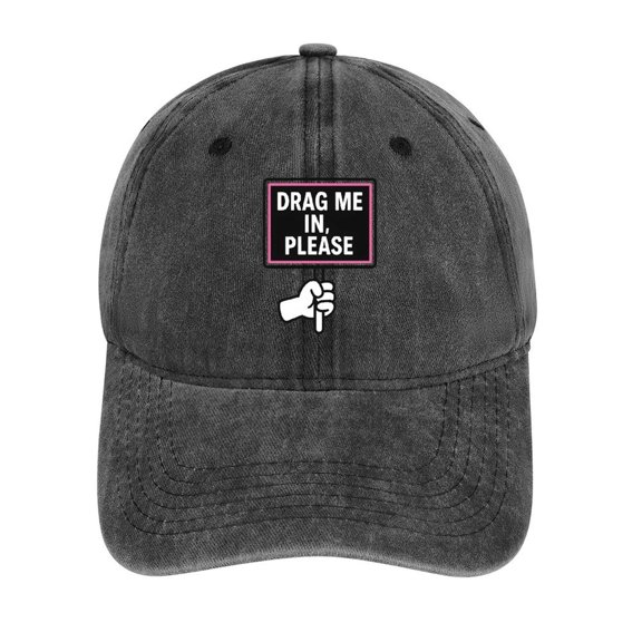 Unwilling Participant Charcoal Unisex Vintage Washed Cotton Baseball Cap Adjustable Size Dad Hat