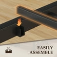 thumbnail image 5 of Fluest Twin Size Bed Frame with Headboard and Footboard,Metal Support,No Box Spring Needed, Rustic Brown, 5 of 7