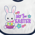 thumbnail image 4 of Inktastic My 1st Easter with Bunny and Easter Basket Girls Baby Bib, 4 of 4